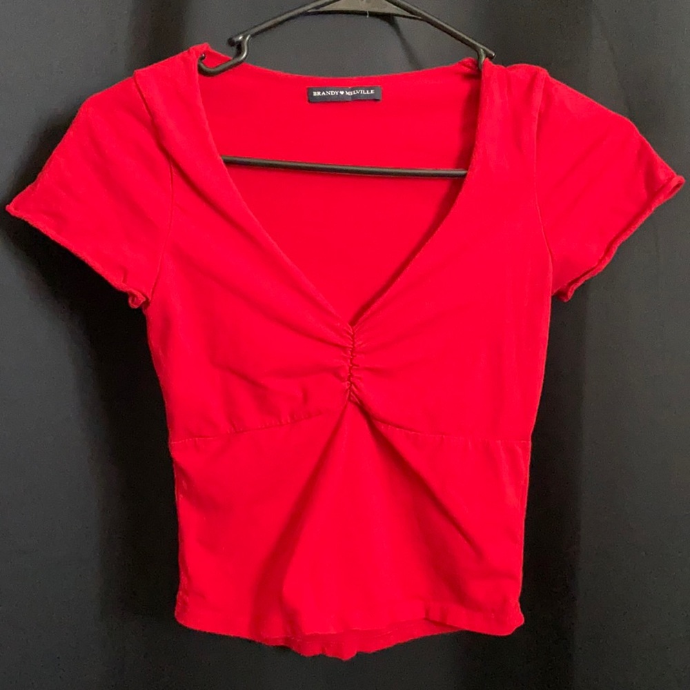 Red brandy scrunch top